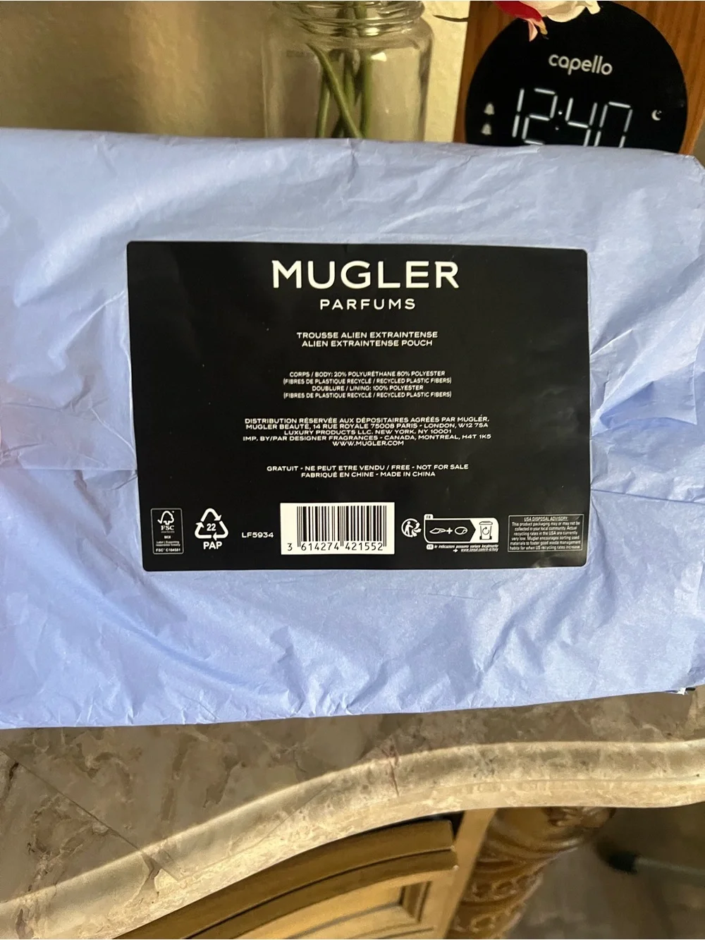 New Mugler parfums cosmetic pouch